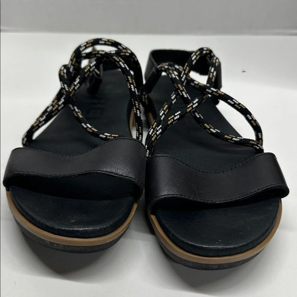 Sorel Sandals Torpeda II Strappy Slingback Open Toe Shoes Tan Black Size 9
